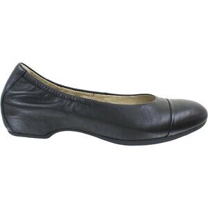DANSKO 40 Black Lisanne Milled Nappa Leather Ballet Shoe Wedge
